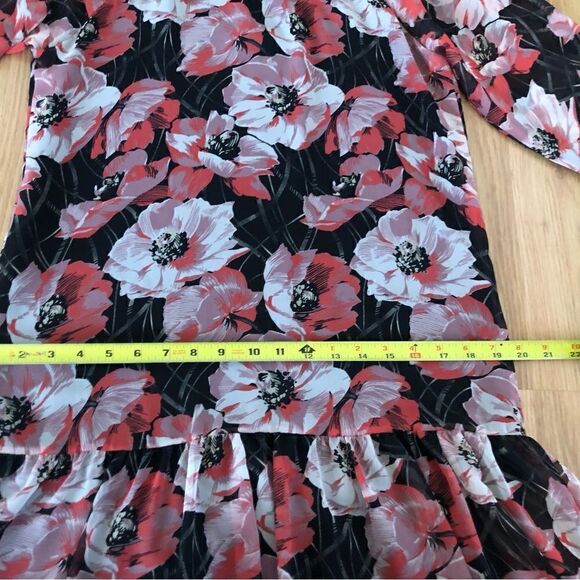 Misa Los Angeles Red/Black Ruffled Mini Dress - Picture 7 of 10